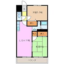 メイプル・ハウス 202 ｜ 三重県名張市赤目町新川（賃貸アパート2LDK・2階・51.37㎡） その2