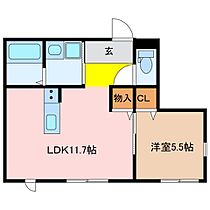 othello Court　Ｂ棟 202 ｜ 三重県名張市東町（賃貸アパート1LDK・2階・42.42㎡） その2