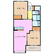 COURT M´S 303 ｜ 三重県名張市松崎町（賃貸マンション2LDK・3階・59.34㎡） その2