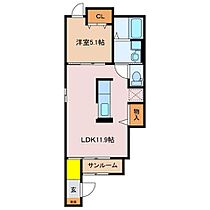 グラン・ジェルメ 101 ｜ 三重県名張市東町（賃貸アパート1LDK・1階・42.58㎡） その2