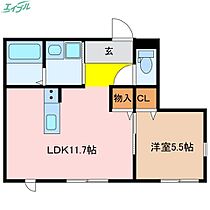 othello Court　Ｂ棟  ｜ 三重県名張市東町（賃貸アパート1LDK・2階・42.42㎡） その2