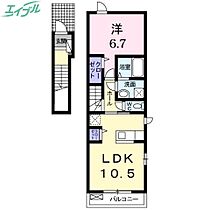 プレイスメゾンI  ｜ 三重県名張市東町（賃貸アパート1LDK・2階・44.97㎡） その2