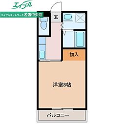 マンションフレンドリー幌馬車 1Kの間取図画像