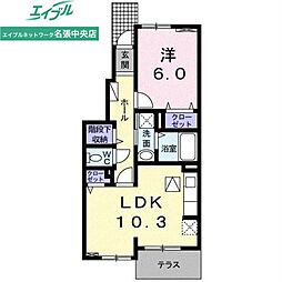 アバンツァート参番館 1LDKの間取図画像