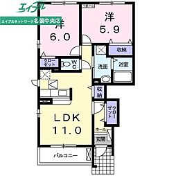 ベル・ボニートA 2LDKの間取図画像