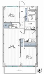 コスモ成増 2LDKの間取図画像