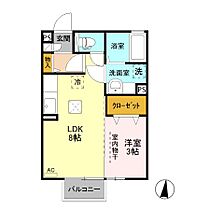 ボヌールノア 105 ｜ 栃木県下野市石橋（賃貸アパート1LDK・1階・29.44㎡） その2