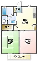 第五大滝ハイツ　B 102 ｜ 栃木県真岡市台町（賃貸アパート2DK・1階・38.83㎡） その2