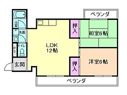 間取図画像 2LDK