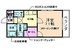 エストゥディオ 1Kの間取図画像