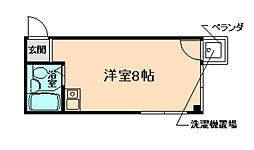 グローバル箕面 ワンルームの間取図画像