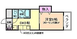 ツインレジデンス 1Kの間取図画像