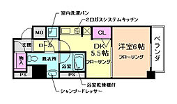 モンリベルテ箕面 1DKの間取図画像