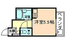 イーズマンションファイブ ワンルームの間取図画像