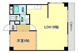 紅葉マンション 1LDKの間取図画像