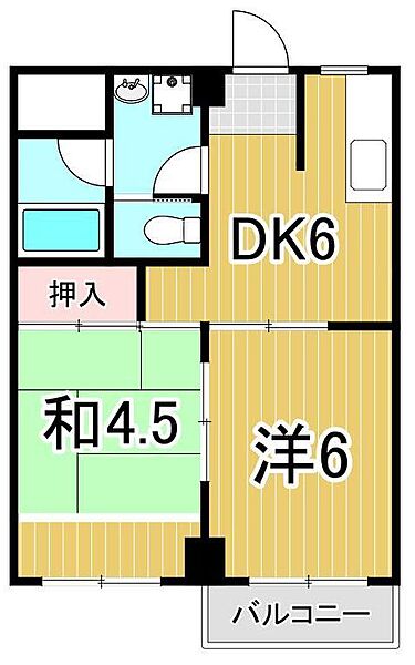 パルビスパーク 305｜東京都葛飾区亀有3丁目(賃貸マンション2DK・3階・34.65㎡)の写真 その2