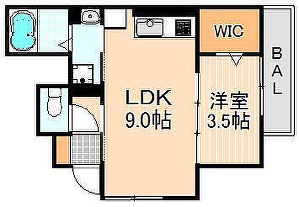 ゴールドウィング 102｜東京都足立区平野2丁目(賃貸アパート1LDK・1階・32.05㎡)の写真 その2