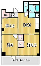 マーベラス大協ビル 3DKの間取図画像