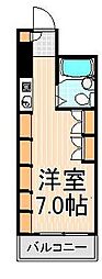 セトビル ワンルームの間取図画像