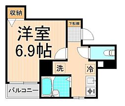 ルーエ21 1Kの間取図画像
