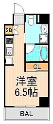Seawave東綾瀬 ワンルームの間取図画像