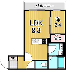 KEIAI RESIDENCE 青井II 1LDKの間取図画像