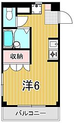 ビラ綾瀬 ワンルームの間取図画像