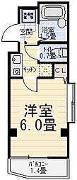 シャーウッド青井 1Kの間取図画像