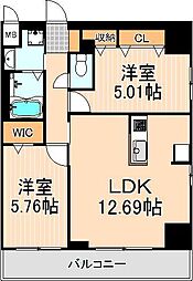 A8 2LDKの間取図画像