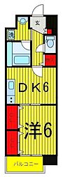 サニーコート東綾瀬 1DKの間取図画像