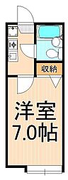 シャンブルアヤセG棟 1Kの間取図画像