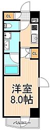 VERXEED綾瀬駅前 1Kの間取図画像