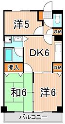 綾東ヴィレッジ壱番館 3DKの間取図画像