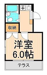 メゾン・ド・遥 1Kの間取図画像