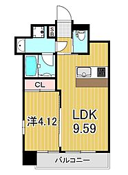 プレジオ亀有 1LDKの間取図画像