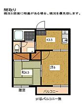 フォーブルわかば 101 ｜ 静岡県磐田市富士見町4丁目2番地4（賃貸アパート2K・1階・30.42㎡） その2