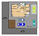 その他：【リフォーム中】区画図です。既存車庫は撤去、一部庭スペースは駐車場スペースとして拡張いたします。