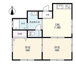 レジデンス小城 1階2DKの間取り