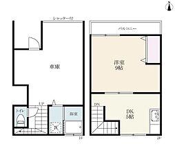 ヴィラ　レッドムーン 1階1DKの間取り