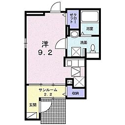 グレイス・ヒル ワンルームの間取図画像