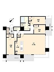 NAGOYAtheTOWER 3LDKの間取図画像