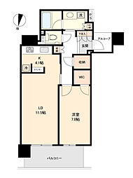ザ・ファインタワー梅田豊崎 1LDKの間取図画像