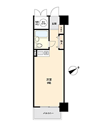 五反田グリーンハイツ ワンルームの間取図画像