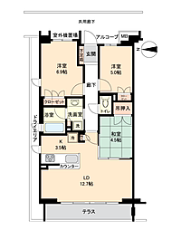J.GRANTHEHONOR下鴨糺の杜涼音の棟 3LDKの間取図画像