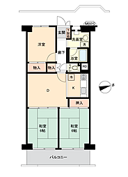 ルネ豊中 3DKの間取図画像