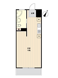 メゾンドエビス ワンルームの間取図画像