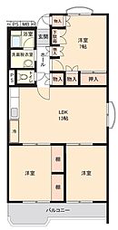 サニーハイツ堺6号棟 3LDKの間取図画像