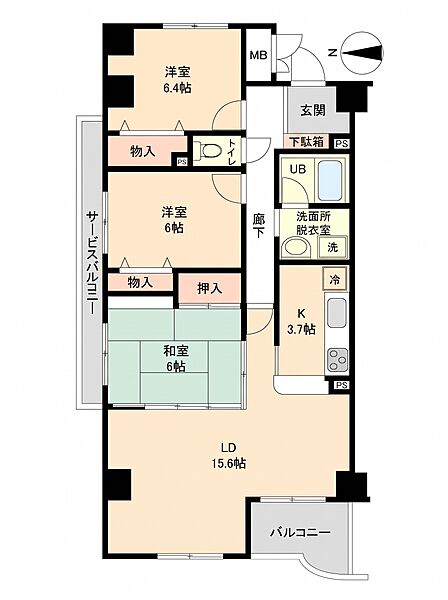 間取りを拡大表示