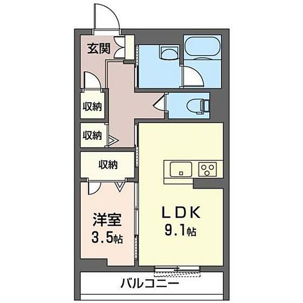 Ｌａ　ｖｉｅ　ｒｉｃｈｅ　南町 302｜群馬県前橋市南町3丁目(賃貸マンション1LDK・3階・40.25㎡)の写真 その2