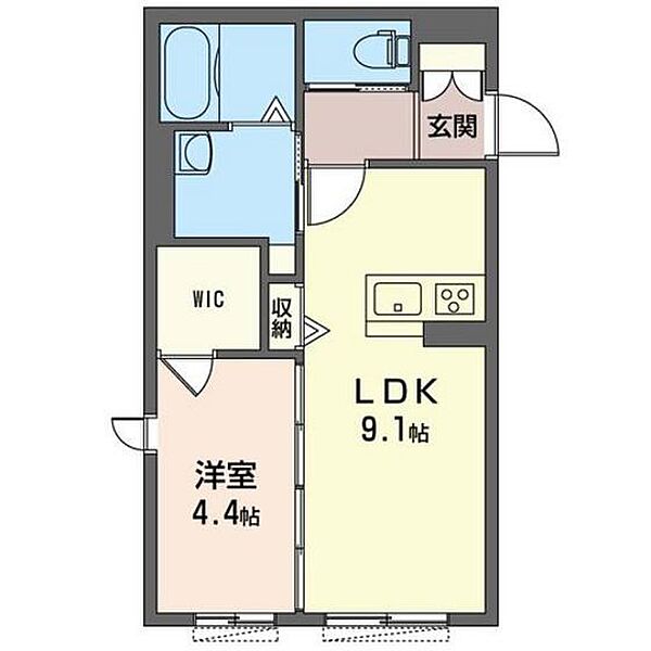 セルディーナ 103｜群馬県前橋市元総社町(賃貸アパート1LDK・1階・36.52㎡)の写真 その2